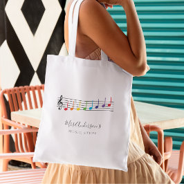 Bolso De Tela Notas musicales Apreciación del profesor de música