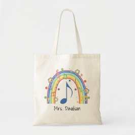 Bolso De Tela Notas Musicales Coloridas Arcoíris Regalo para Mae