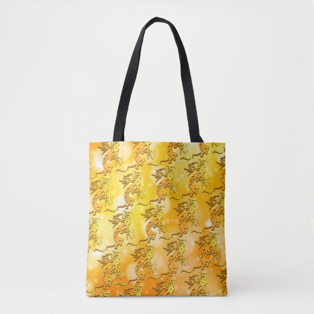 Bolso De Tela Notas musicales de Merrymaker Kokopelli (Anverso)