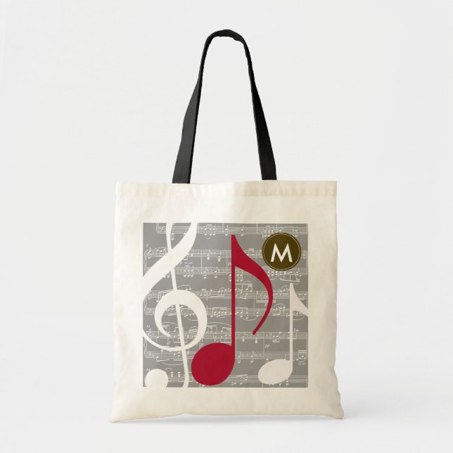 Bolso De Tela Notas musicales geniales personalizadas (Frente)