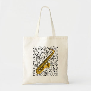 Bolso De Tela Notas musicales saxofónicas, profesor de música sa