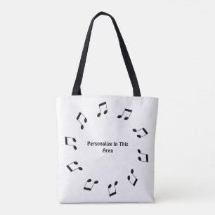 Bolso De Tela Notas musicales Tote Bag