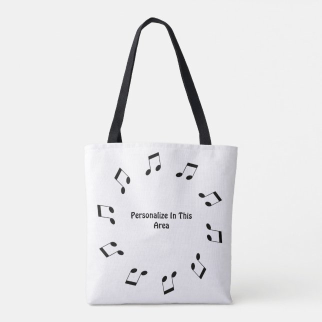 Bolso De Tela Notas musicales Tote Bag (Reverso)