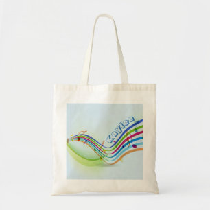 Bolso De Tela Notas musicales Tote Bag
