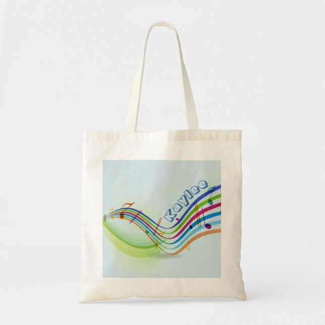 Bolso De Tela Notas musicales Tote Bag (Frente)