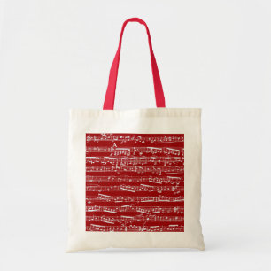 Bolso De Tela Notas rojas de la música