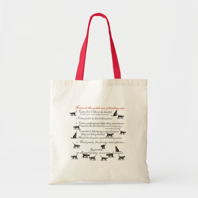 Bolso De Tela Notas sobre el arte apacible de reunir gatos (Frente)