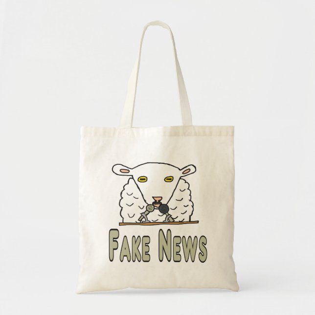 Bolso De Tela Noticias falsas (Frente)