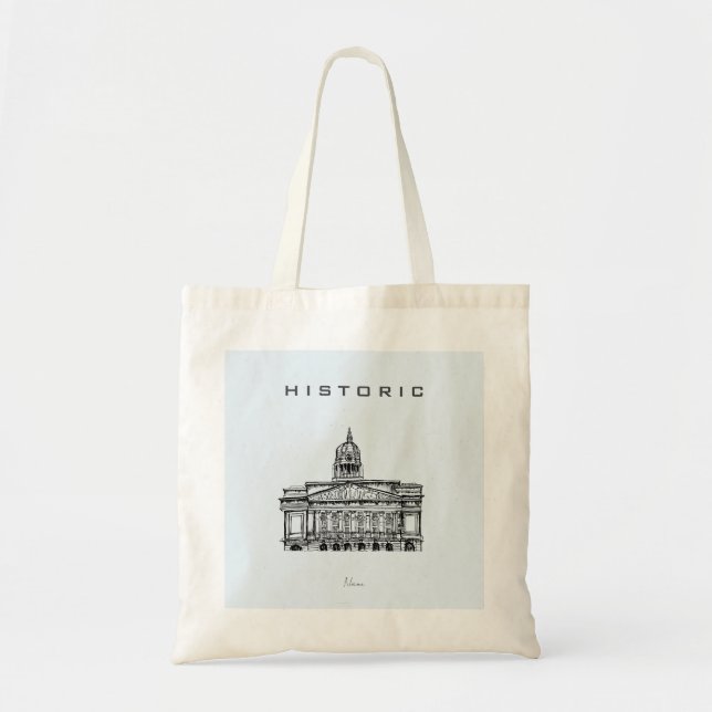 Bolso De Tela Nottingham Tone Sketch (Frente)