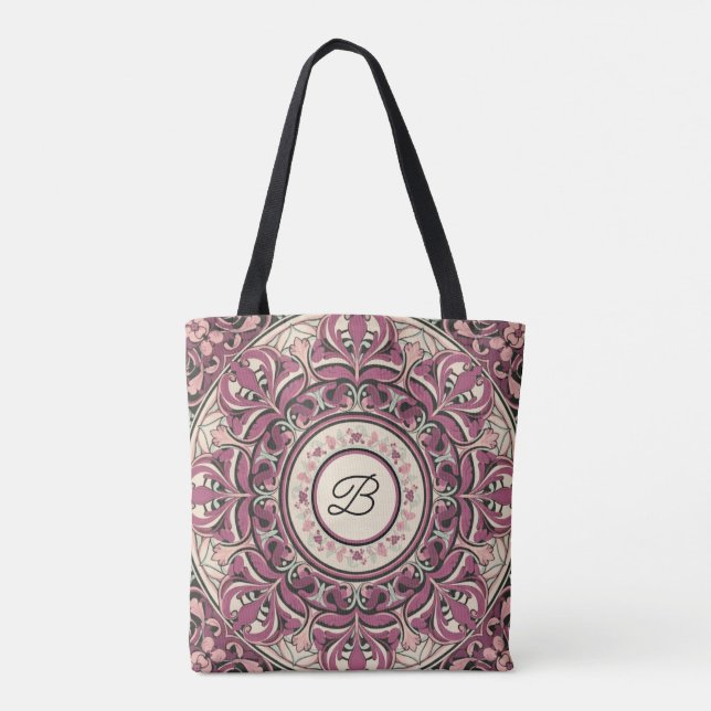 Bolso De Tela Nouveau Floral Mandala (Reverso)