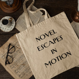 Bolso De Tela Novela escapa en movimiento amor bibliotecario úni