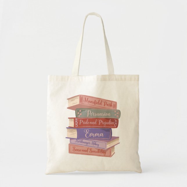 Bolso De Tela Novelas de Jane Austen V (Frente)