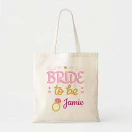 Bolso De Tela Novia a ser Personalizado Tote Bag