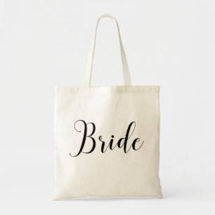 Bolso De Tela Novia. Boda minimalista elegante de escritura simp