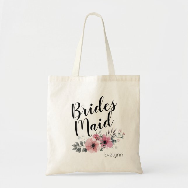Bolso De Tela Novia Caligrafía (Frente)