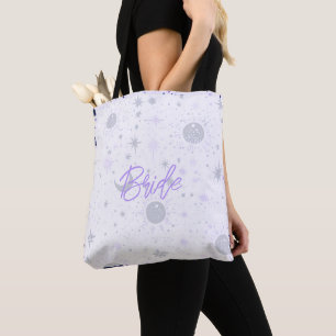 Bolso De Tela Novia Celestial Negra y Púrpura