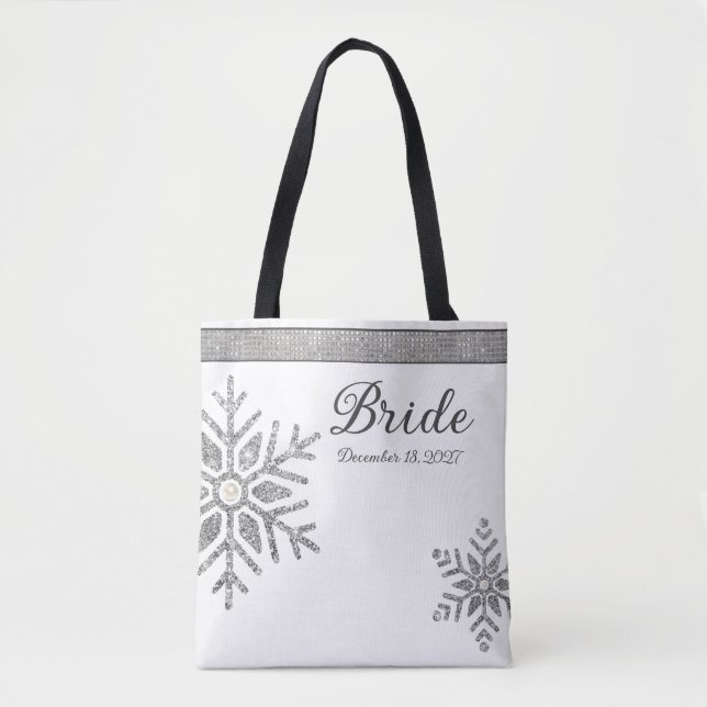 Bolso De Tela Novia de la Novia de la Boda de Invierno Diamond S (Anverso)