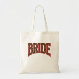 Bolso De Tela Novia de lujo roja + cuadros marrones de la univer