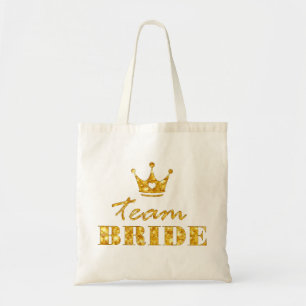 Bolso De Tela Novia de oro del equipo del purpurina