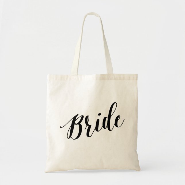 Bolso De Tela Novia del tote el | de la escritura (Frente)