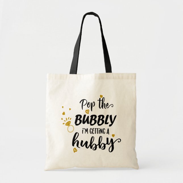 Bolso De Tela Novia divertida Sra. Boda Bridal Shower Engagement (Frente)