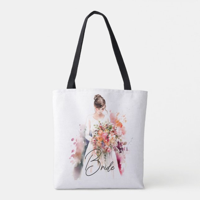Bolso De Tela Novia en acuarela | BODA (Reverso)