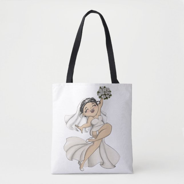 Bolso De Tela Novia feliz 11 (Anverso)