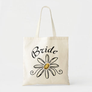 Bolso De Tela Novia flor