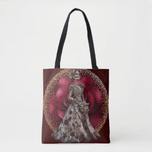 Bolso De Tela Novia gótica en rojo crimson