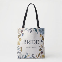 Bolso De Tela Novia hojas de otoño rústicas caen boda
