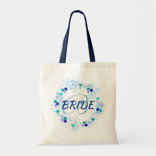 Bolso De Tela Novia mi algo Monorgam azul con clase