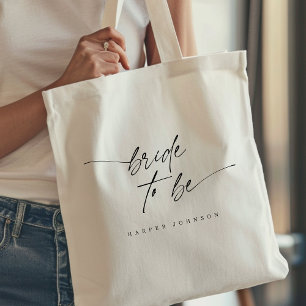 Bolso De Tela Novia moderna y elegante para ser tipografía de es