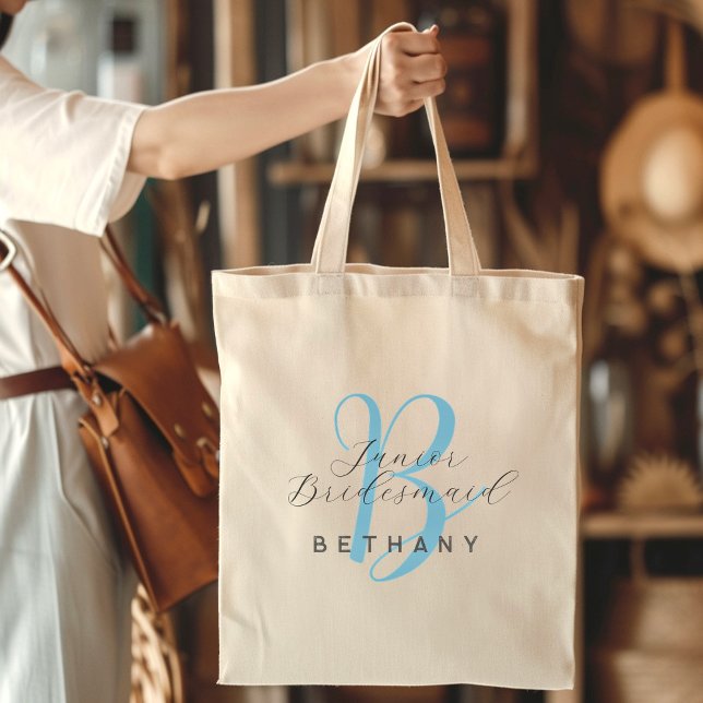 Bolso De Tela Novia Monogramada Prima Aqua Blue (Subido por el creador)