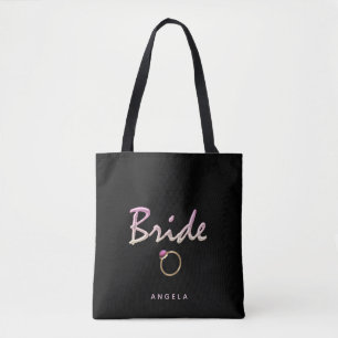 Bolso De Tela Novia, novia mordaza, perla