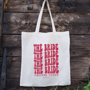 Bolso De Tela Novia personalizada Magenta Boho Boho Retro