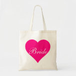 Bolso De Tela Novia rosa del corazón<br><div class="desc">Este nombre personalizado monograma lindo mochila de teta vintage es la mejor idea de regalo para novias y damas de honor en bodas.</div>