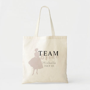 Bolso De Tela Novia Squad Editable Color Bridal Party Tote Bag