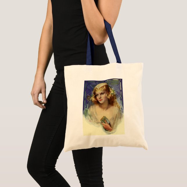 Bolso De Tela Novia vena sostiene una Biblia, Boda religioso (Anverso (producto))