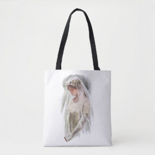 Bolso De Tela Novia Victoriana Vintage con Biblia Harrison Fishe