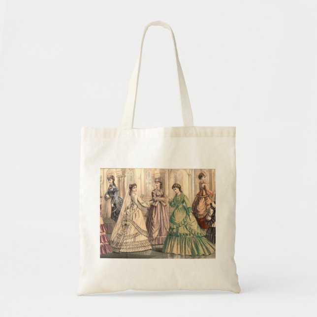 Bolso De Tela Novia victoriana y asistentes (Frente)