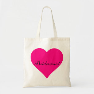 Bolso De Tela Noviaria de Corazón Rosa
