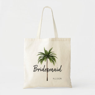 Bolso De Tela Noviaria de la boda Palm Tree personalizada