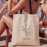 Bolso De Tela Novias rusas de flores silvestres llaman Tote Bag<br><div class="desc">Esta encantadora mochila de tota de estilo rústico con ramo de flores silvestres esbozado y el nombre de la dama de honor será estupendo para darle las gracias por regalos o favores de la novia y para el fin de semana de soltera.</div>