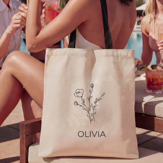 Bolso De Tela Novias rusas de flores silvestres llaman Tote Bag (Subido por el creador)