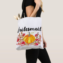 Bolso De Tela Noviembre Boda de la Caída Floral de la Calabaza d
