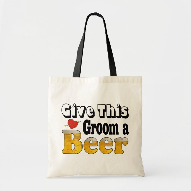 Bolso De Tela Novio Cerveza (Frente)