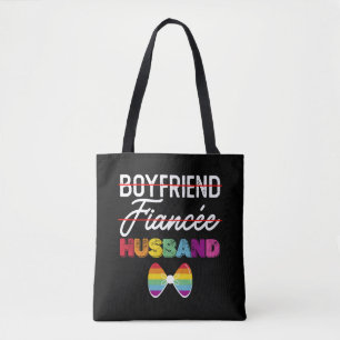 Bolso De Tela Novio prometido marido matrimonio gay novio LGBTQ