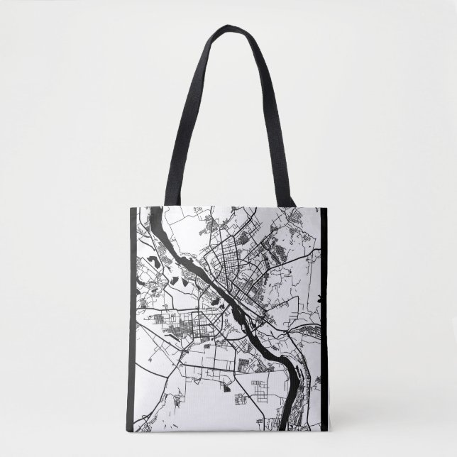 Bolso De Tela Novosibirsk Russia City Map (Anverso)