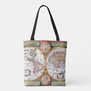 Bolso De Tela Novvelle Terra Universelle Mapa clásico Tote Bag