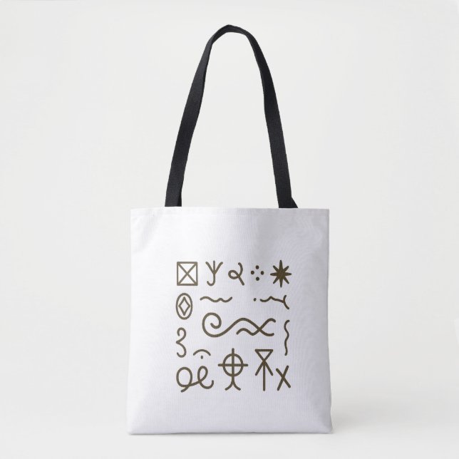 Bolso De Tela Nsibidi Ancient African  (Anverso)